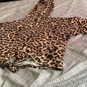 Cheetah print long sleeve shirt
